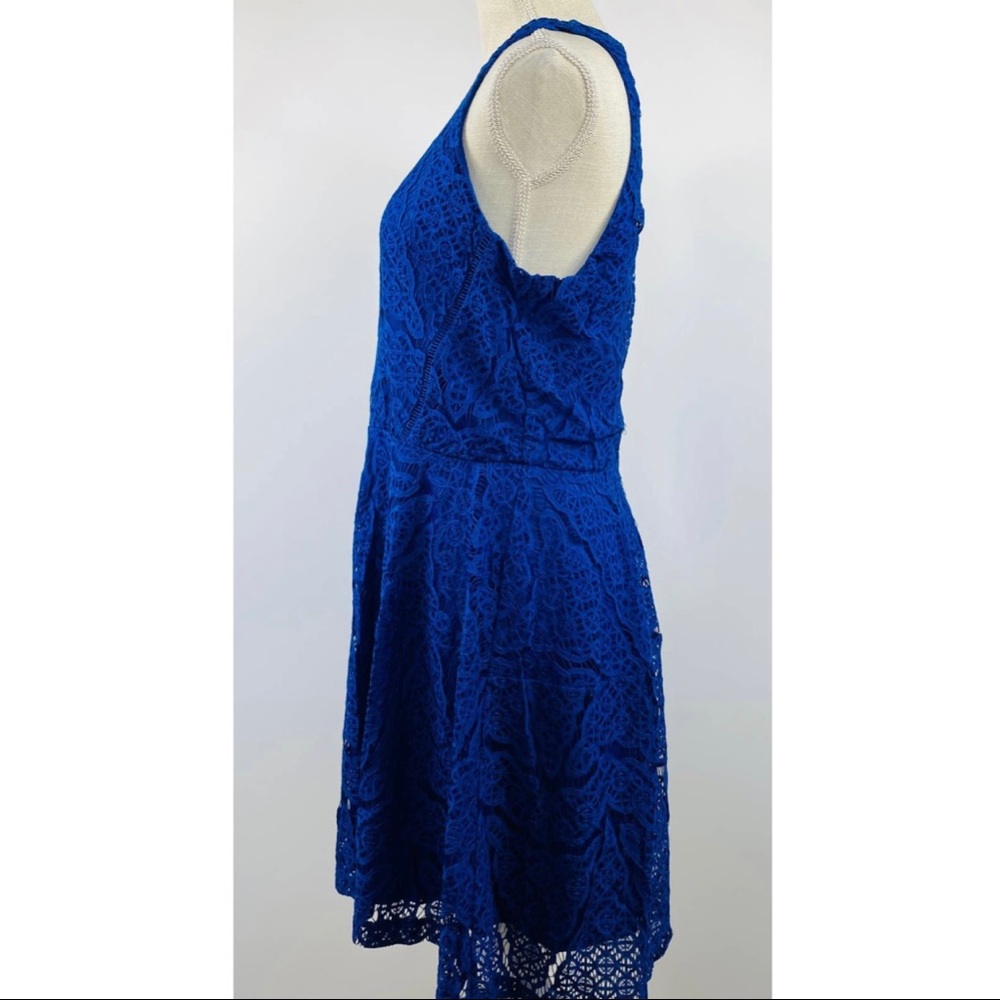 Mossimo Lace Fit and Flare Skater Dress - Uniform Blue